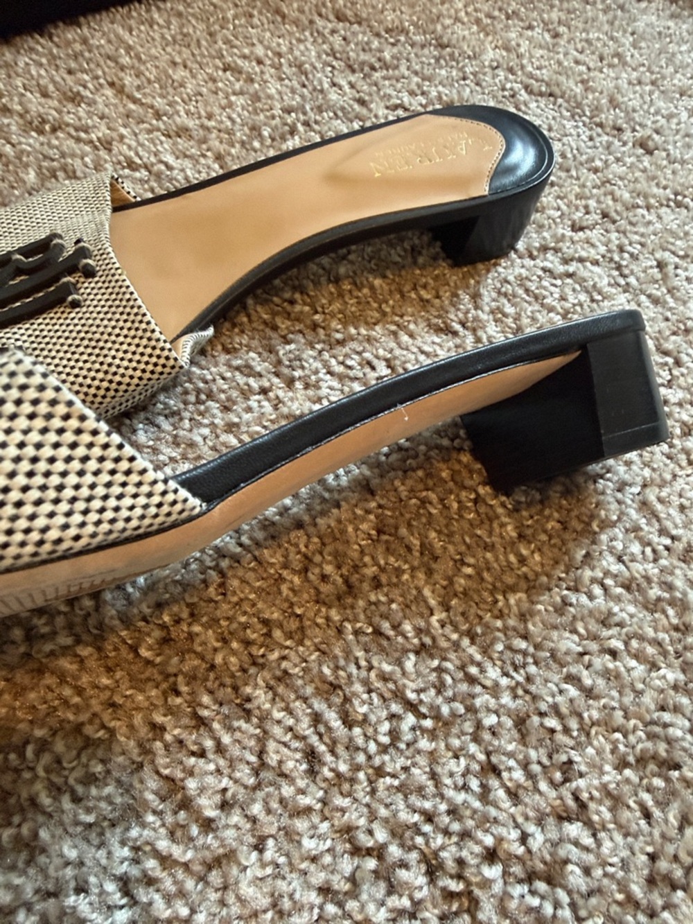 Lauren Ralph Lauren Fay Canvas & Leather Sandals 9.5 - Picture 4 of 5